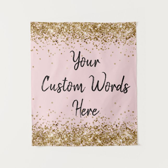 Custom Backdrop Birthday Party Photo Booth Blush (Front)