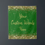 Custom Backdrop Birthday Party Photo Booth Emerald<br><div class="desc">custom backdrop for photo booth,  hen weekend wedding photobooth sparkly,  sweet 16 quinceanera 40th 50th,  sparkle birthday party personalized 30th,  fifteen 15th sweet sixteen 16th,  twenty-fifth 25th twenty first prop,  emerald green gold baby shower,  daughter girl wife twinkle glitter,  granddaughter  boy 5th fifth,  anniversary bridal 20th 10th 80th</div>