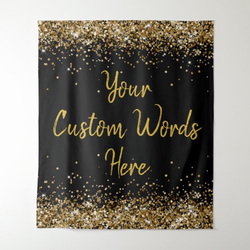 Custom Backdrop Birthday Party Photo Booth Gold