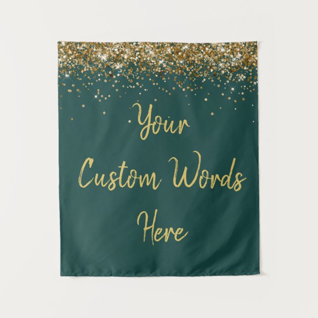 Custom Backdrop Birthday Party Photo Booth Green (Front)