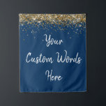 Custom Backdrop Birthday Party Photo Booth Navy<br><div class="desc">custom backdrop for photo booth,  hen weekend wedding photobooth sparkly,  sweet 16 quinceanera 40th 50th,  sparkle birthday party personalized 30th,  fifteen 15th sweet sixteen 16th,  twenty-fifth 25th twenty first prop,  navy blue white gold baby,  son boy man husband grandson,  twinkle glitter anniversary 5th fifth,  bridal shower 20th 10th 80th</div>