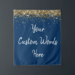 Custom Backdrop Birthday Party Photo Booth Navy<br><div class="desc">custom backdrop for photo booth,  hen weekend wedding photobooth sparkly,  sweet 16 quinceanera 40th 50th,  sparkle birthday party personalized 30th,  fifteen 15th sweet sixteen 16th,  twenty-fifth 25th twenty first prop,  navy blue white gold baby,  son boy man husband grandson,  twinkle glitter anniversary 5th fifth,  bridal shower 20th 10th 80th</div>