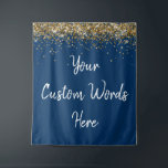 Custom Backdrop Birthday Party Photo Booth Navy<br><div class="desc">custom backdrop for photo booth,  hen weekend wedding photobooth sparkly,  sweet 16 quinceanera 40th 50th,  sparkle birthday party personalized 30th,  fifteen 15th sweet sixteen 16th,  twenty-fifth 25th twenty first prop,  navy blue white gold baby,  son boy man husband grandson,  twinkle glitter anniversary 5th fifth,  bridal shower 20th 10th 80th</div>