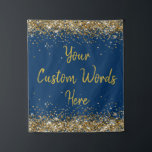 Custom Backdrop Birthday Party Photo Booth Navy<br><div class="desc">custom backdrop for photo booth,  birthday party twinkle 15th 18th,  glitter anniversary sweet 16 16th,  personalized 30th 21st 25th 35th,  bridal shower hen do wedding,  boy son man husband daughter,  girl wife prop bachelorette sparkle,  quinceanera 40th 50th 60th 70th,  bride sparkly vow renewal graduation,  10th grad navy blue gold</div>
