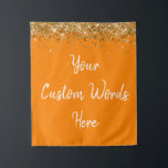 Custom Backdrop Birthday Party Photo Booth Orange<br><div class="desc">custom backdrop for photo booth,  hen weekend wedding photobooth sparkly,  sweet 16 quinceanera 40th 50th,  sparkle birthday party personalized 30th,  fifteen 15th sweet sixteen 16th,  twenty-fifth 25th twenty first prop,  orange white gold baby shower,  daughter girl wife twinkle glitter,  granddaughter son boy 5th fifth,  anniversary bridal 20th 10th 80th</div>