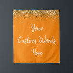 Custom Backdrop Birthday Party Photo Booth Orange<br><div class="desc">custom backdrop for photo booth,  hen weekend wedding photobooth sparkly,  sweet 16 quinceanera 40th 50th,  sparkle birthday party personalized 30th,  fifteen 15th sweet sixteen 16th,  twenty-fifth 25th twenty first prop,  orange white gold baby shower,  daughter girl wife twinkle glitter,  granddaughter son boy 5th fifth,  anniversary bridal 20th 10th 80th</div>