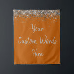 Custom Backdrop Birthday Party Photo Booth Orange<br><div class="desc">custom backdrop for photo booth,  hen weekend wedding photobooth sparkly,  sweet 16 quinceanera 40th 50th,  sparkle birthday party personalized 30th,  fifteen 15th sweet sixteen 16th,  twenty-fifth 25th twenty first prop,  burnt orange silver baby shower,  daughter girl wife twinkle glitter,  granddaughter son boy 5th fifth,  anniversary bridal 20th 10th 80th</div>
