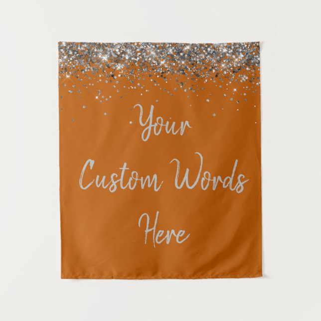 Custom Backdrop Birthday Party Photo Booth Orange (Front)