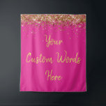 Custom Backdrop Birthday Party Photo Booth Pink<br><div class="desc">custom backdrop for photo booth,  hen weekend wedding photobooth sparkly,  sweet 16 quinceanera 40th 50th,  sparkle birthday party personalized 30th,  fifteen 15th sweet sixteen 16th,  twenty-fifth 25th twenty first prop,  bright pink gold baby shower,  daughter girl wife twinkle glitter,  granddaughter son boy 5th fifth,  anniversary bridal 20th 10th 80th</div>