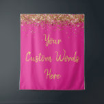 Custom Backdrop Birthday Party Photo Booth Pink<br><div class="desc">custom backdrop for photo booth,  hen weekend wedding photobooth sparkly,  sweet 16 quinceanera 40th 50th,  sparkle birthday party personalized 30th,  fifteen 15th sweet sixteen 16th,  twenty-fifth 25th twenty first prop,  bright pink gold baby shower,  daughter girl wife twinkle glitter,  granddaughter son boy 5th fifth,  anniversary bridal 20th 10th 80th</div>