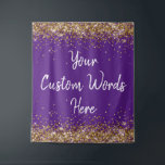 Custom Backdrop Birthday Party Photo Booth Purple<br><div class="desc">custom backdrop for photo booth,  birthday party twinkle 15th 18th,  glitter anniversary sweet 16 16th,  personalized 30th 21st 25th 35th,  bridal shower hen do wedding,  boy son man husband daughter,  girl wife prop bachelorette sparkle,  quinceanera 40th 50th 60th 70th,  bride sparkly vow renewal graduation,  10th grad purple white gold</div>