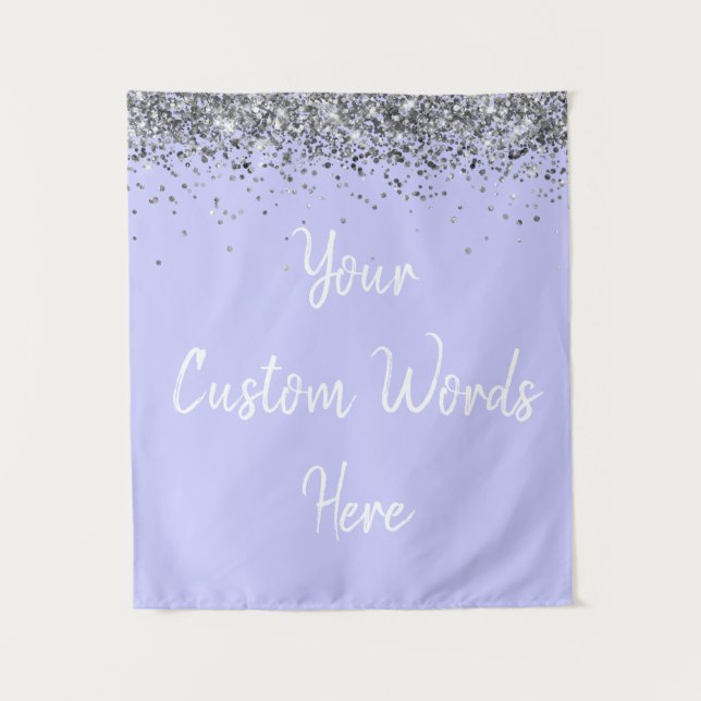 Custom Backdrop Birthday Party Photo Booth Purple (Front)