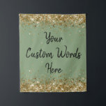 Custom Backdrop Birthday Party Photo Booth Sage<br><div class="desc">custom backdrop for photo booth,  birthday party twinkle 15th 18th,  glitter anniversary sweet 16 16th,  personalized 30th 21st 25th 35th,  bridal shower hen do wedding,  boy son man husband daughter,  girl wife prop bachelorette sparkle,  quinceanera 40th 50th 60th 70th,  bride sparkly vow renewal graduation,  10th grad sage green gold</div>