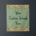 Custom Backdrop Birthday Party Photo Booth Sage<br><div class="desc">custom backdrop for photo booth,  birthday party twinkle 15th 18th,  glitter anniversary sweet 16 16th,  personalized 30th 21st 25th 35th,  bridal shower hen do wedding,  boy son man husband daughter,  girl wife prop bachelorette sparkle,  quinceanera 40th 50th 60th 70th,  bride sparkly vow renewal graduation,  10th grad sage green gold</div>
