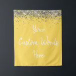 Custom Backdrop Birthday Party Photo Booth Yellow<br><div class="desc">custom backdrop for photo booth,  hen weekend wedding photobooth sparkly,  sweet 16 quinceanera 40th 50th,  sparkle birthday party personalized 30th,  fifteen 15th sweet sixteen 16th,  twenty-fifth 25th twenty first prop,  mustard yellow silver baby shower,  daughter girl wife twinkle glitter,  granddaughter son boy 5th fifth,  anniversary bridal 20th 10th 80th</div>