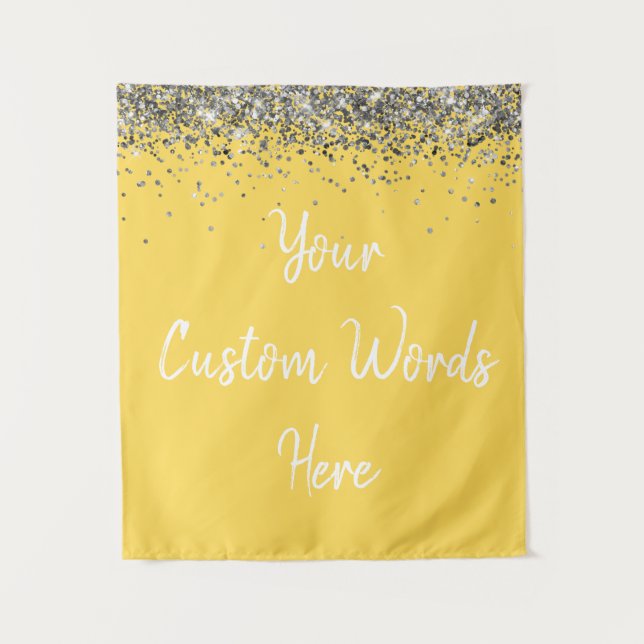Custom Backdrop Birthday Party Photo Booth Yellow (Front)