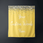 Custom Backdrop Birthday Party Photo Booth Yellow<br><div class="desc">custom backdrop for photo booth,  hen weekend wedding photobooth sparkly,  sweet 16 quinceanera 40th 50th,  sparkle birthday party personalized 30th,  fifteen 15th sweet sixteen 16th,  twenty-fifth 25th twenty first prop,  mustard yellow silver baby shower,  daughter girl wife twinkle glitter,  granddaughter son boy 5th fifth,  anniversary bridal 20th 10th 80th</div>