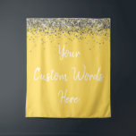 Custom Backdrop Birthday Party Photo Booth Yellow<br><div class="desc">custom backdrop for photo booth,  hen weekend wedding photobooth sparkly,  sweet 16 quinceanera 40th 50th,  sparkle birthday party personalized 30th,  fifteen 15th sweet sixteen 16th,  twenty-fifth 25th twenty first prop,  mustard yellow silver baby shower,  daughter girl wife twinkle glitter,  granddaughter son boy 5th fifth,  anniversary bridal 20th 10th 80th</div>