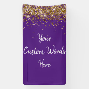 Custom Backdrop Birthday Party Photo Prop Purple Banner