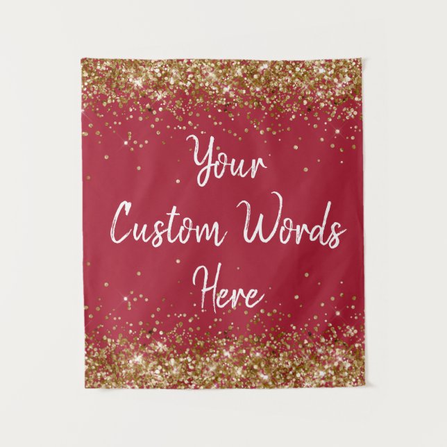 Custom Backdrop Birthday Party Photobooth Burgundy (Front)