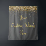 Custom Backdrop Birthday Party Photobooth Charcoal<br><div class="desc">custom backdrop for photo booth,  hen weekend wedding photobooth sparkly,  sweet 16 quinceanera 40th 50th,  sparkle birthday party personalized 30th,  fifteen 15th sweet sixteen 16th,  twenty-fifth 25th twenty first prop,  charcoal gray gold baby shower,  daughter girl wife twinkle glitter,  granddaughter  boy 5th fifth,  anniversary bridal 20th 10th 80th</div>