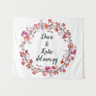 Custom Backdrop Floral Wreath Wedding Photo Booth