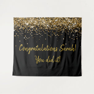 Custom Backdrop Graduation Party Photo Booth Gold