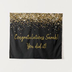 Custom Backdrop Graduation Party Photo Booth Gold