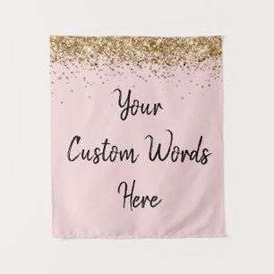 Custom Backdrop Personalized Photo Prop Blush Pink