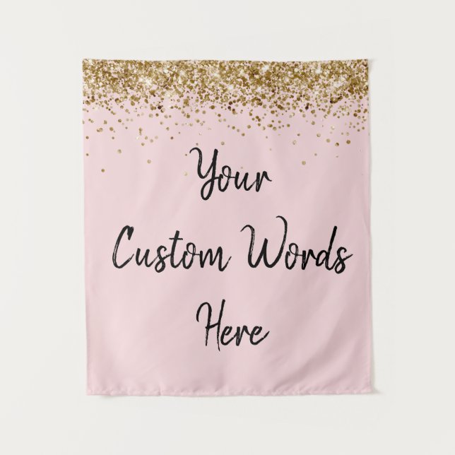 Custom Backdrop Personalized Photo Prop Blush Pink (Front)