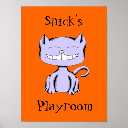 Custom Background And Text Toy Matching Snick Cat Poster