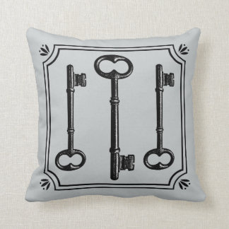Custom Background Color Skeleton Key Pillows