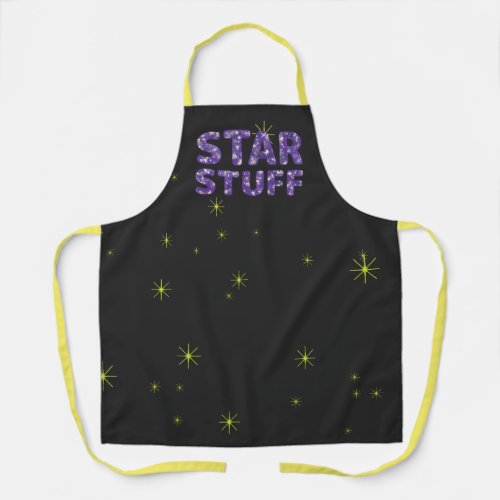 Custom background color Star Stuff spacey Apron