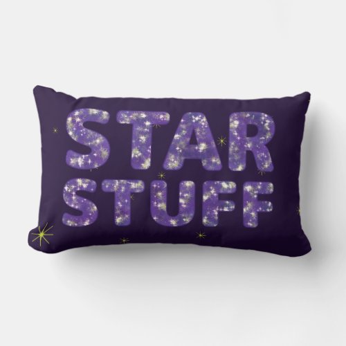 Custom background color Star Stuff spacey Lumbar Pillow