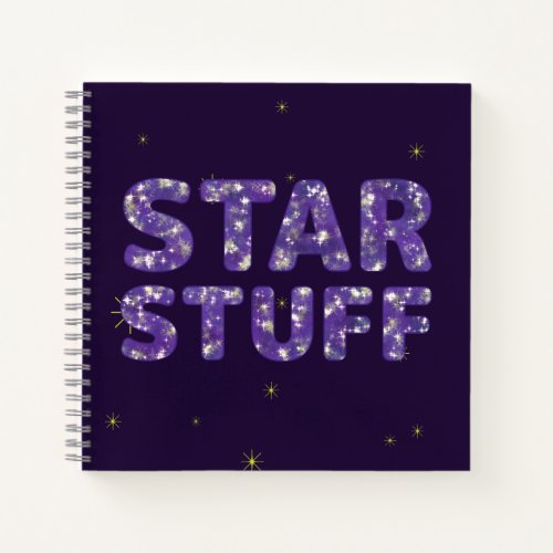 Custom background color Star Stuff spacey Notebook