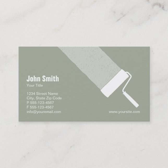 Custom Background Painting Contractor Business Card (Front)