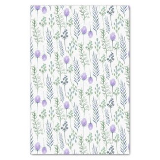 Custom Background Watercolor Herbs Tissue Paper