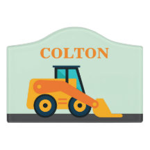 Custom Backhoe Door Sign