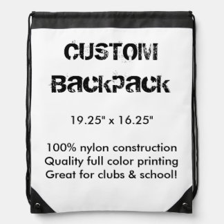 Custom Backpack Carryall Bag 19.25" x 16.25"