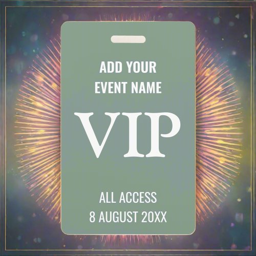 Custom Backstage Pass Event Music Festival VIP Badge