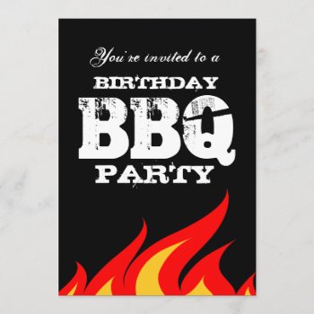 Custom Backyard Bbq Birthday Party Invitations by cookinggifts at Zazzle