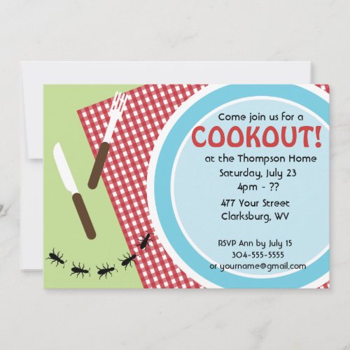 Custom Backyard Cookout Invitation