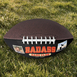 Custom Badass Dad Club Retro Cool Photo Collage Football