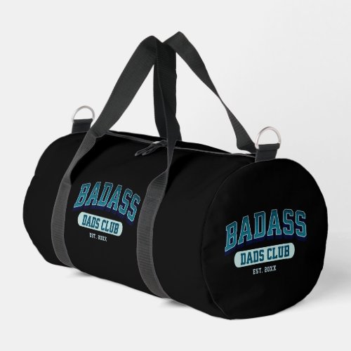 Custom Badass Dad Club Retro Cool Trendy Fun Duffle Bag