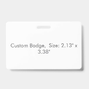 Custom Badge, Orientation: Horizontal, Attachment: Badge