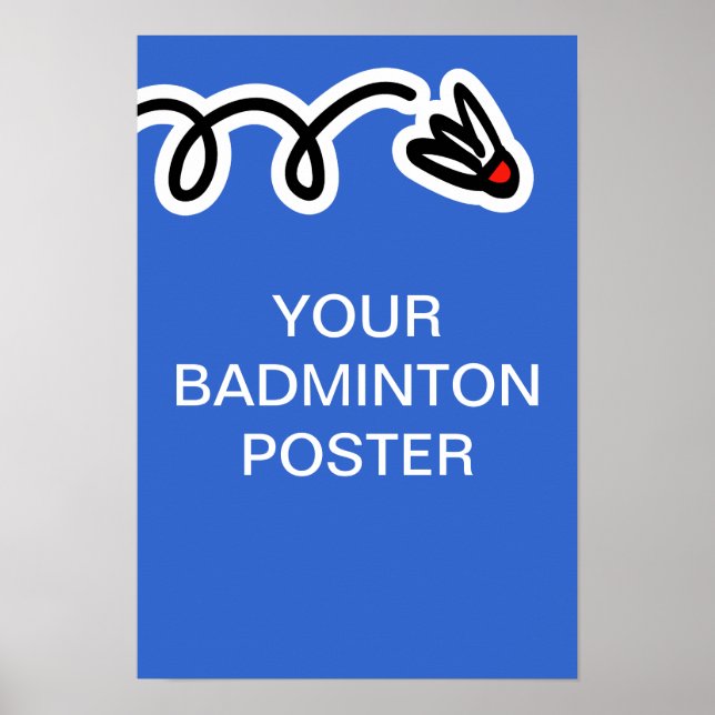 Custom badminton poster print (Front)