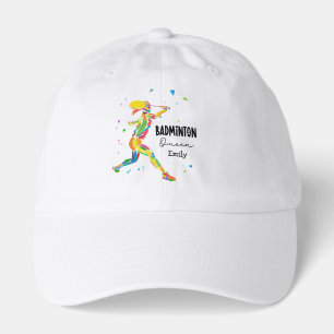 Custom Badminton Queen Abstract Colorful Player Hat