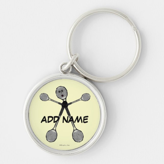 Custom Badminton Star Keychain (Front)