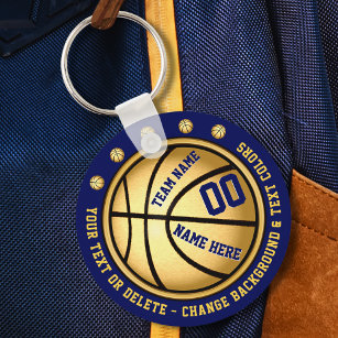 Custom Bag Tags. Personalized Basketball Keychains