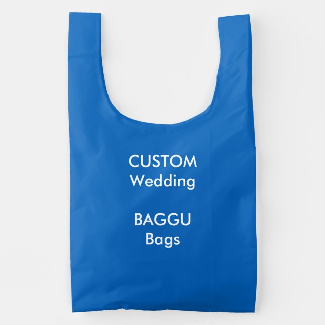 Custom BAGGU Reusable Bags BLUE (Front)
